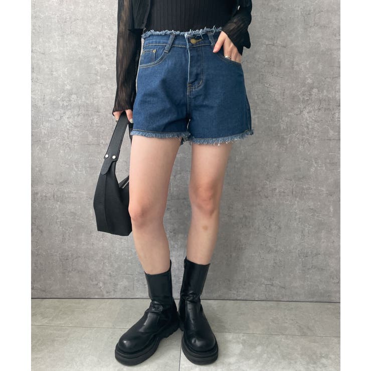 moussy - moussy フリンジ デニム ショートパンツの通販 by AMR