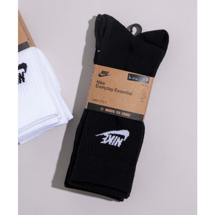 ブラック | NIKE NSW エブリデイエッセンシャルクルーソックス | WEGO【MEN】
