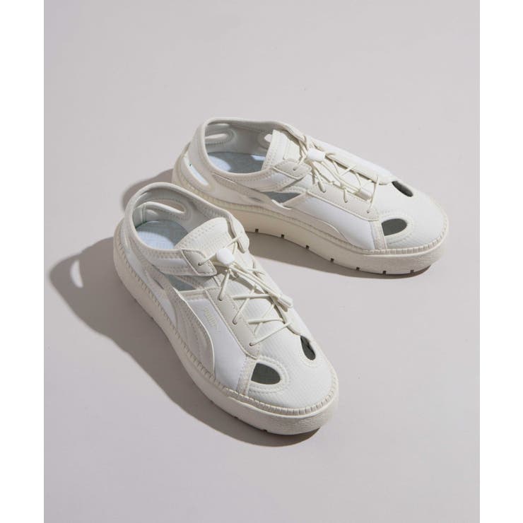 ホワイト | プラットフォームトレースライトミュールMU | WEGO【WOMEN】