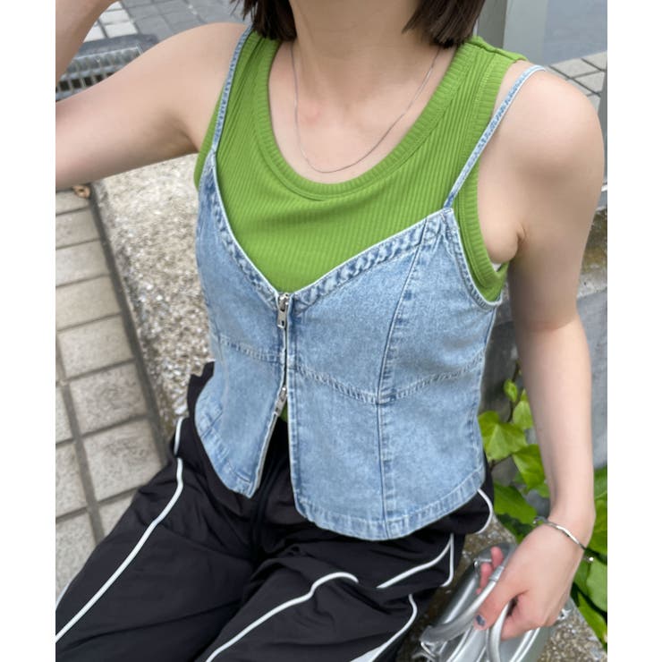 デニムZIPビスチェ[品番：WG010090749]｜WEGO【WOMEN
