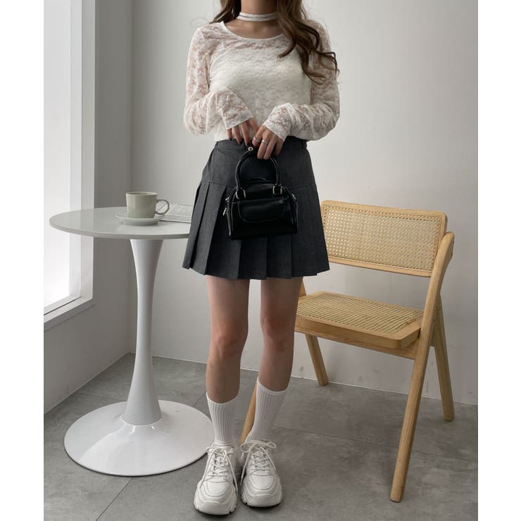 チョーカーリボン付きレースロンT[品番：WG010090767]｜WEGO