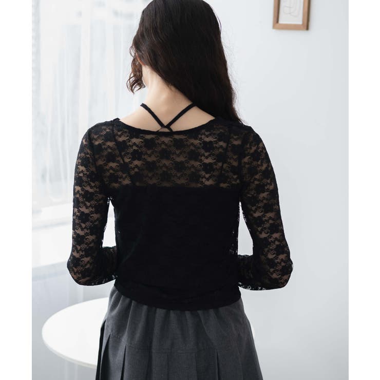 チョーカーリボン付きレースロンT | WEGO【WOMEN】 | 詳細画像16 