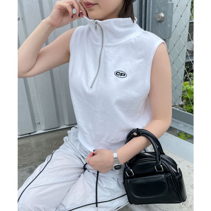 最も 割引 ハーフZIPノースリーブトップス[品番：WG010090798]｜WEGO トップス