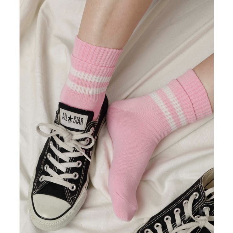 切り替えラインクルーソックス | WEGO【WOMEN】 | 詳細画像1 