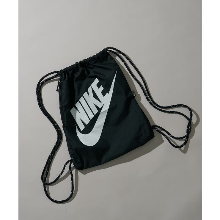 Nike ナップサック　ドローストリング　ヘリテージ　ブラックグレー NIKE ヘリテージドローストリングジムサック[品番：WG010090819]｜WEGO