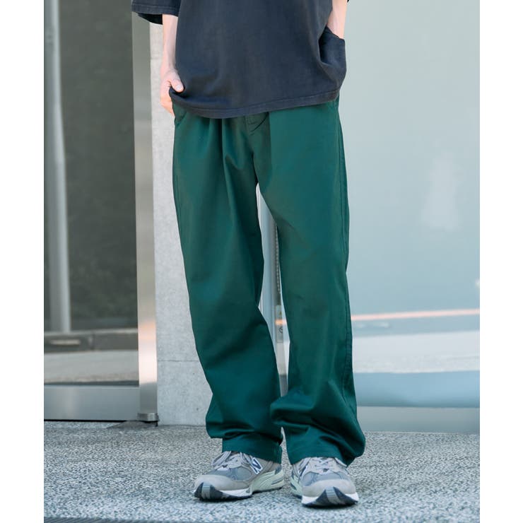 ダークグリーン | チノイージーストレートパンツ | WEGO【MEN】