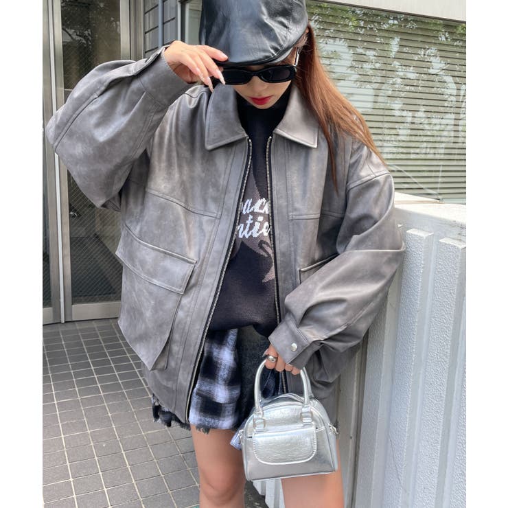 ヴィンテージライクFレザーブルゾン[品番：WG010090902]｜WEGO