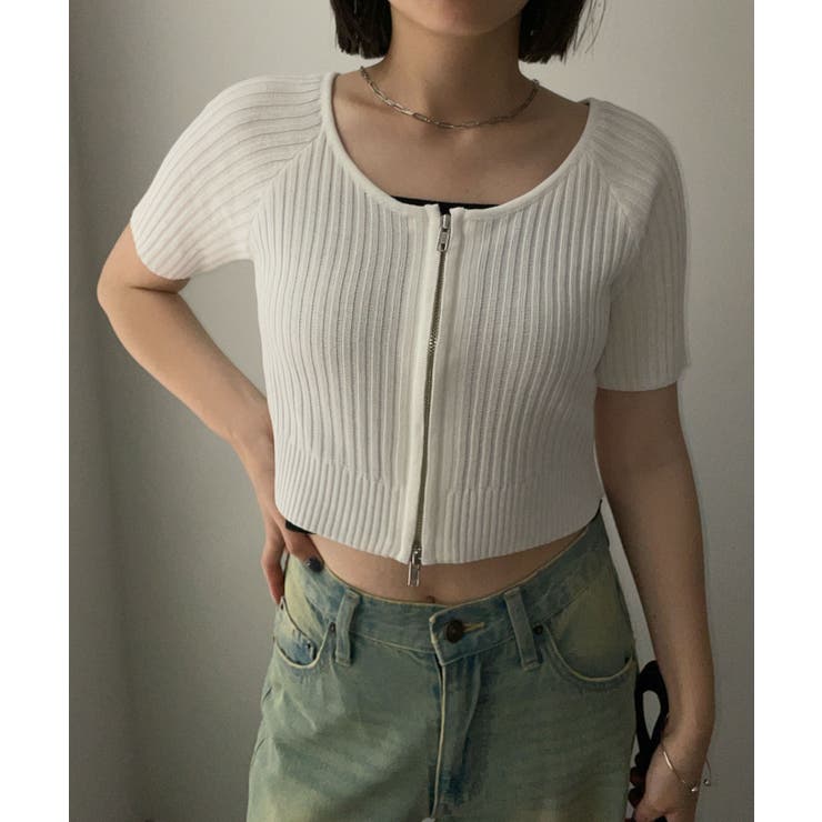 ダブルジップオフショルニットトップス | WEGO【WOMEN】 | 詳細画像6 