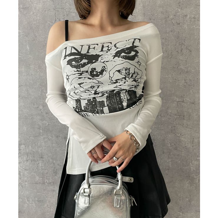 ワンショルダーデザインロンT[品番：WG010090917]｜WEGO【WOMEN