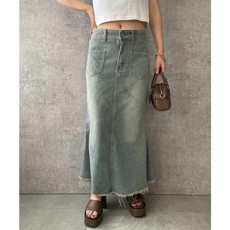 デニムフリンジフレアスカート | WEGO【WOMEN】 | 詳細画像3 