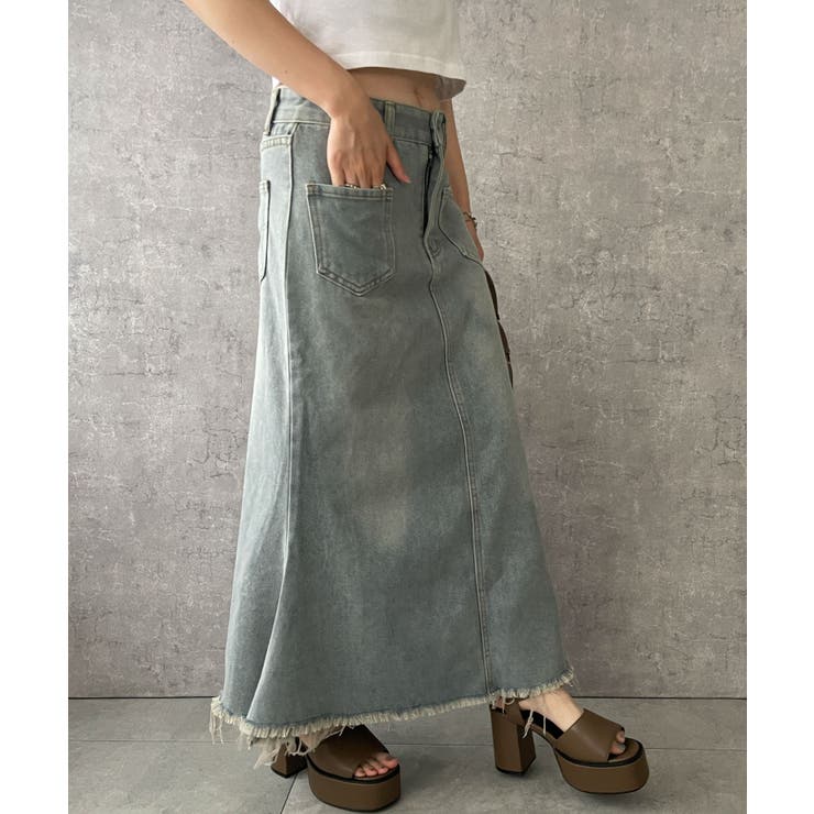 デニムフリンジフレアスカート | WEGO【WOMEN】 | 詳細画像7 