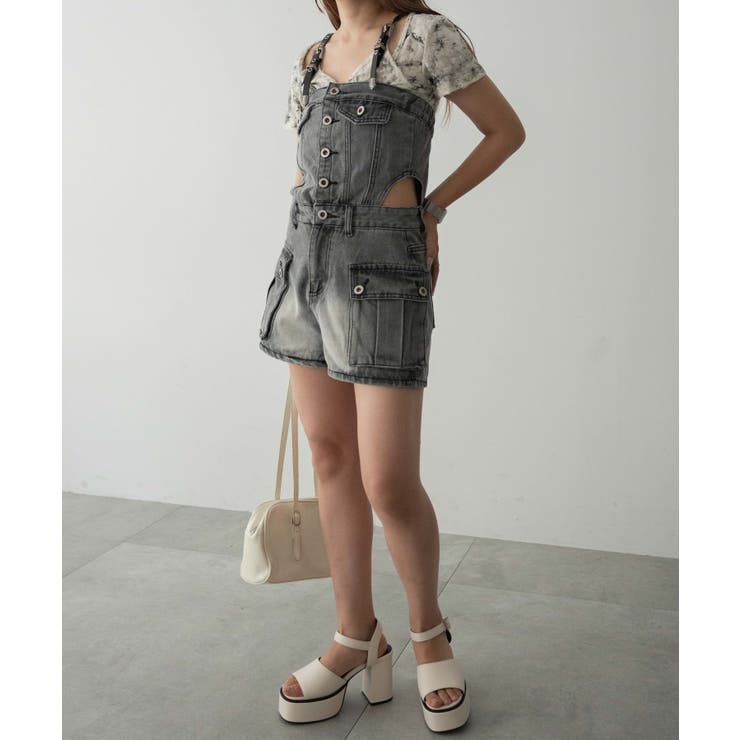 肩ベルトVネッククロップドT | WEGO【WOMEN】 | 詳細画像10 