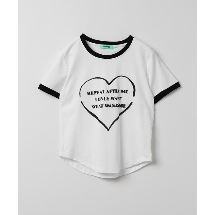 ハートロゴリンガーTシャツ[品番：WG010090949]｜WEGO【WOMEN