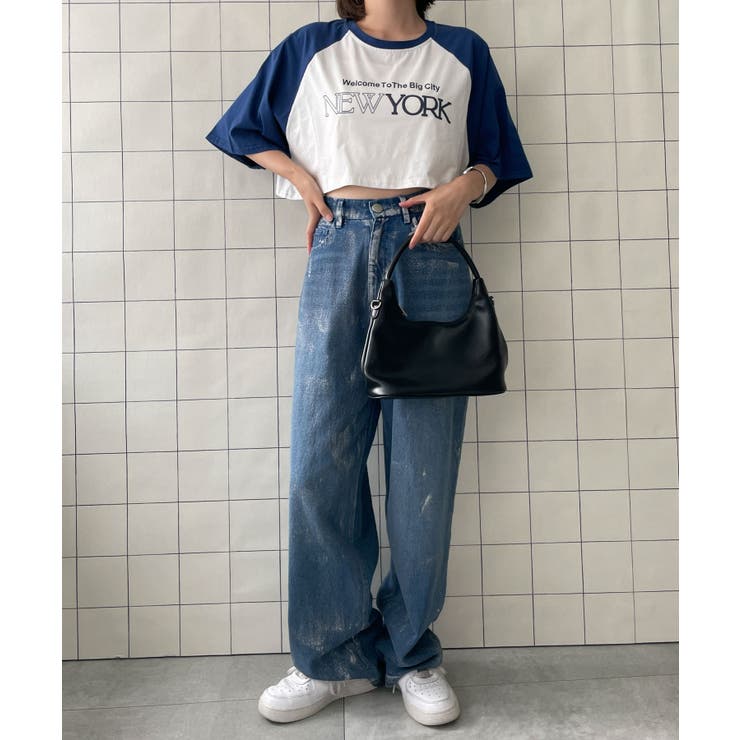 シティロゴラグランショートスリーブTシャツ | WEGO【WOMEN】 | 詳細画像8 