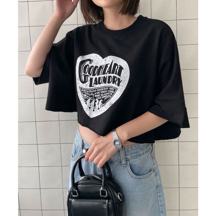 グランジハートショートTシャツ[品番：WG010090961]｜WEGO【WOMEN