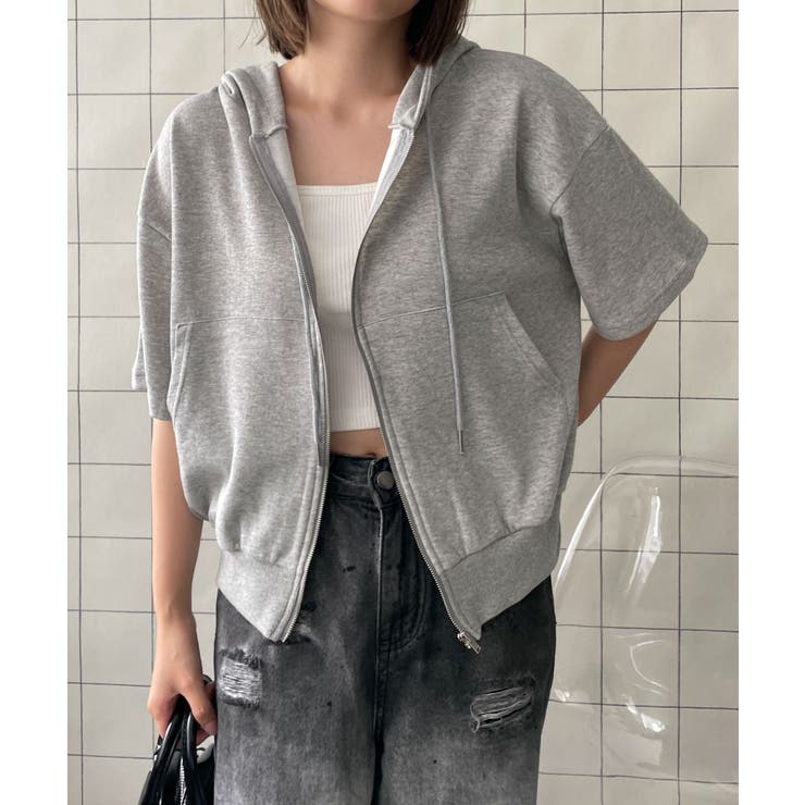 半袖ジップアップパーカー[品番：WG010090969]｜WEGO【WOMEN