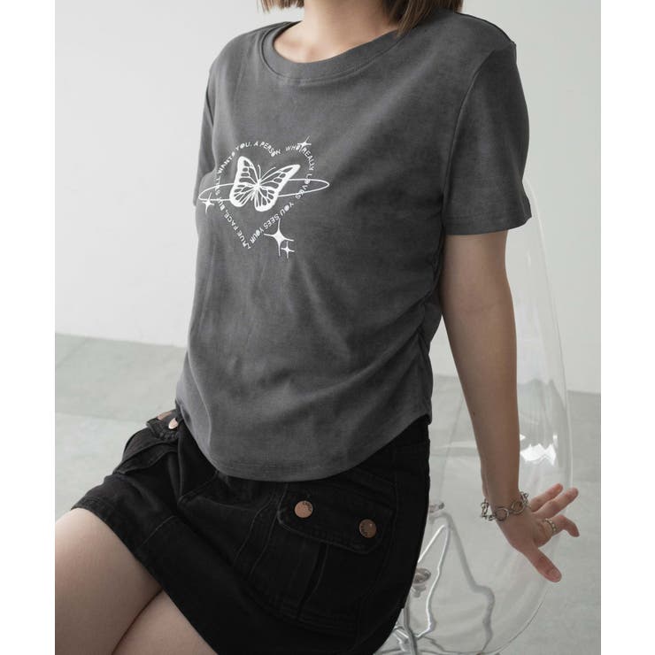メタリックバタフライサークルロゴT | WEGO【WOMEN】 | 詳細画像8 