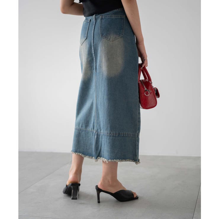 レースアップデニムロングスカート[品番：WG010090996]｜WEGO