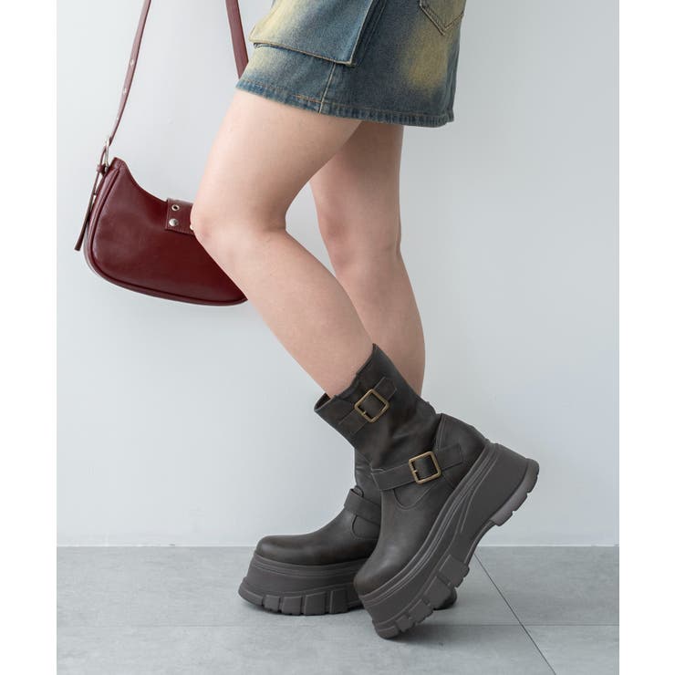 厚底ボリュームエンジニアブーツ[品番：WG010090998]｜WEGO【WOMEN