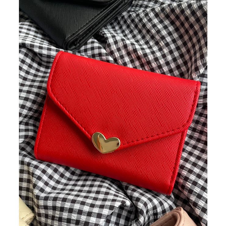 レッド | ハートレターミニウォレット | WEGO【WOMEN】