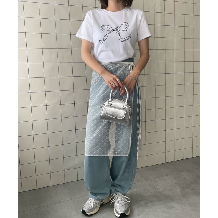 リボンモチーフTシャツ | WEGO【WOMEN】 | 詳細画像2 