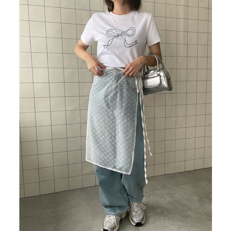 リボンモチーフTシャツ | WEGO【WOMEN】 | 詳細画像7 