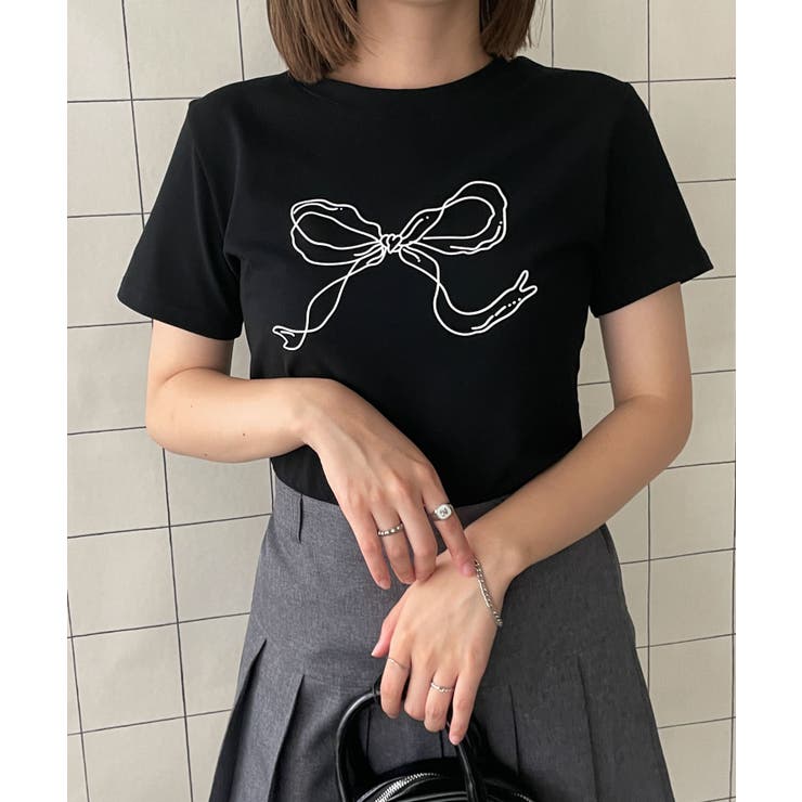 リボンモチーフTシャツ | WEGO【WOMEN】 | 詳細画像8 