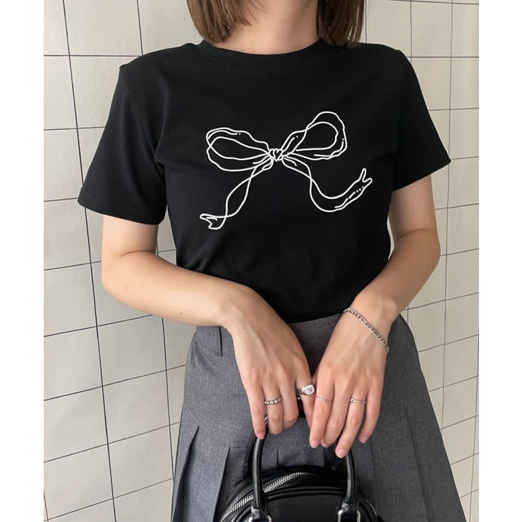 リボンモチーフTシャツ | WEGO【WOMEN】 | 詳細画像9 