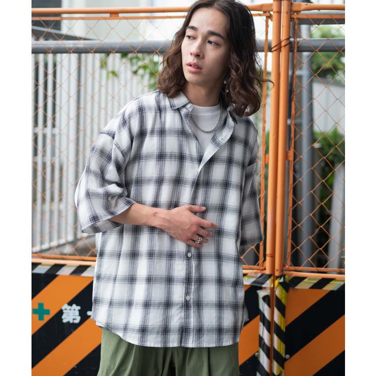 チェックシアーガーゼシャツ | WEGO【MEN】 | 詳細画像1 