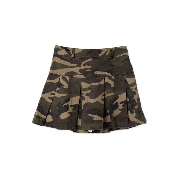 カモフラプリーツ切替ミニスカ[品番：WG010091029]｜WEGO【WOMEN