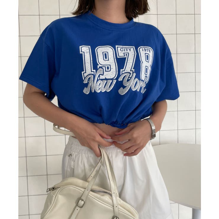 NEW YORK ロゴプリントショートTシャツ[品番：WG010091044