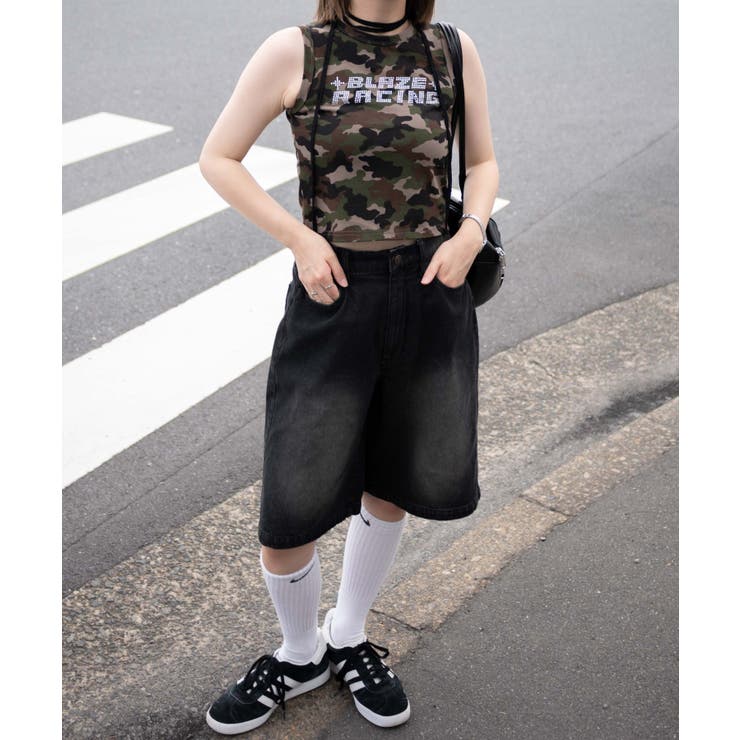 迷彩ロゴラインストーンタンクトップ[品番：WG010091118]｜WEGO