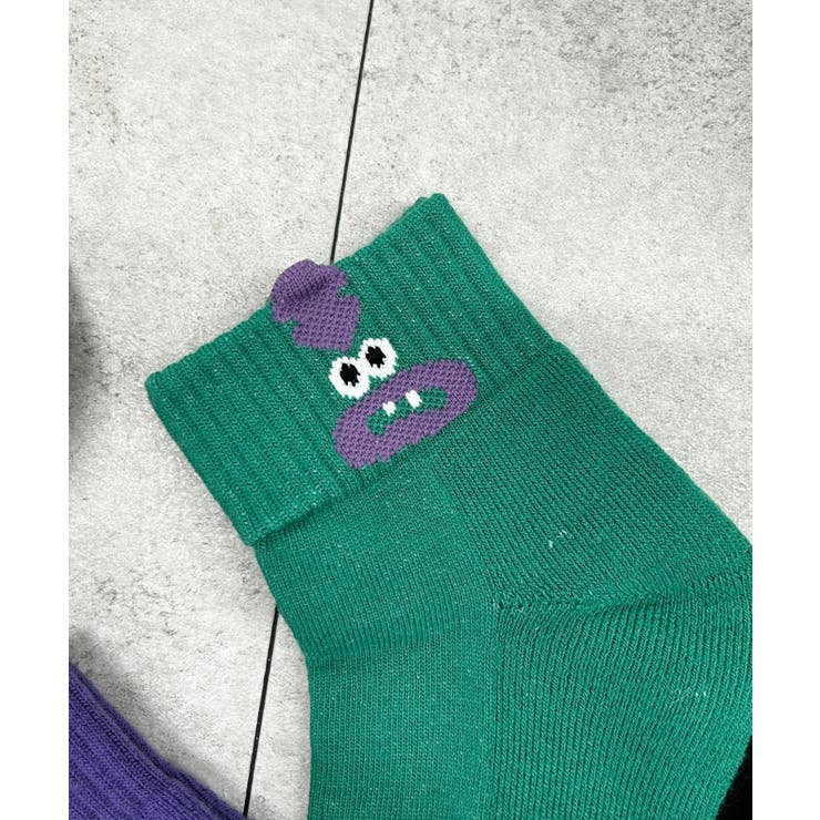 グリーン | モンスターアンクルソックス | WEGO【WOMEN】