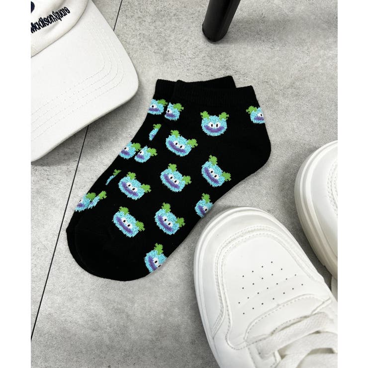 モンスター総柄ショートソックス[品番：WG010091127]｜WEGO