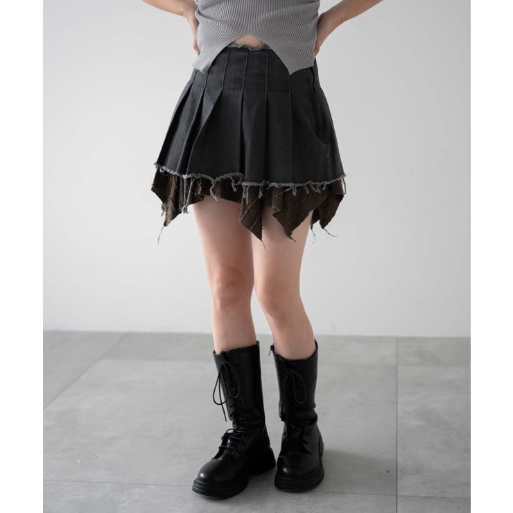 タックダメージミニスカート[品番：WG010091130]｜WEGO【WOMEN