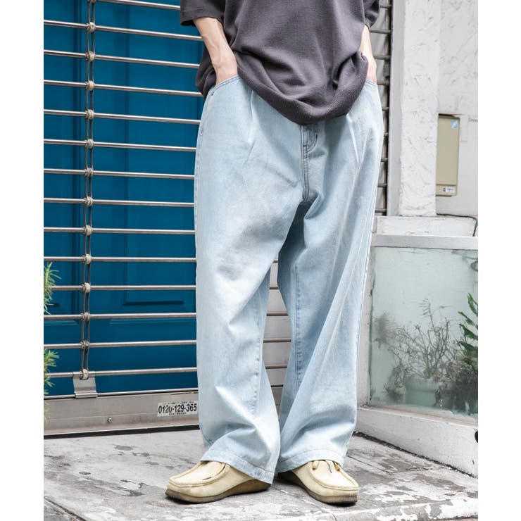 【完売】  デニムルーズテーパードパンツ[品番：WG010091141]｜WEGO【MEN トップス