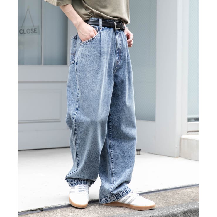 デニムルーズテーパードパンツ | WEGO【MEN】 | 詳細画像14 