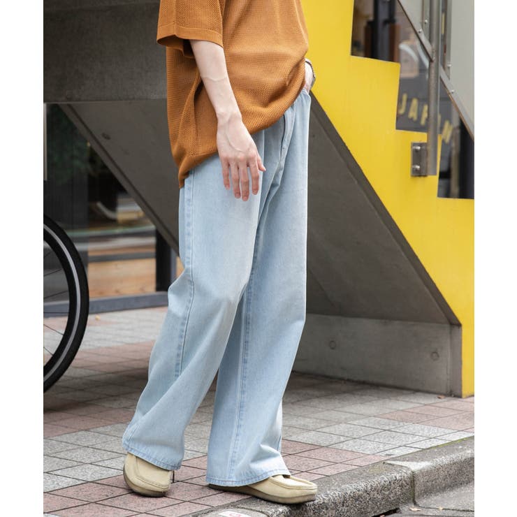韓国 ルーズ デニム フレア グリッター ストリート 2色 hr7628 デニムルーズフレアパンツ[品番：WG010091142]｜WEGO【MEN