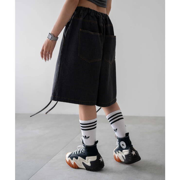 go!go!vanillas パンツ 黒 Mサイズ スーパーフレアカーゴパンツ[品番：WG010093254]｜WEGO【MEN