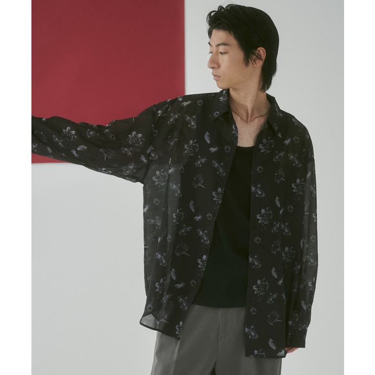 シアーパターンBIGシャツ(LS) | WEGO【MEN】 | 詳細画像1 