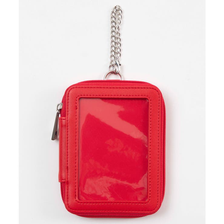 レッド | カラフルパスケースポーチM | WEGO【WOMEN】