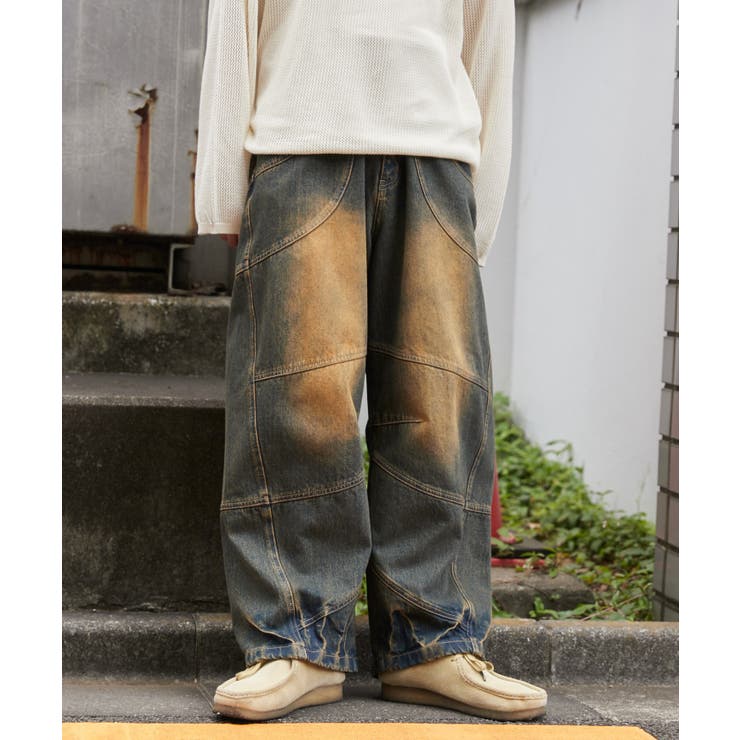 【フレームワーク】ダックバレルレッグカーゴ スーパービッグバレルレッグデニムパンツ[品番：WG010092095]｜WEGO