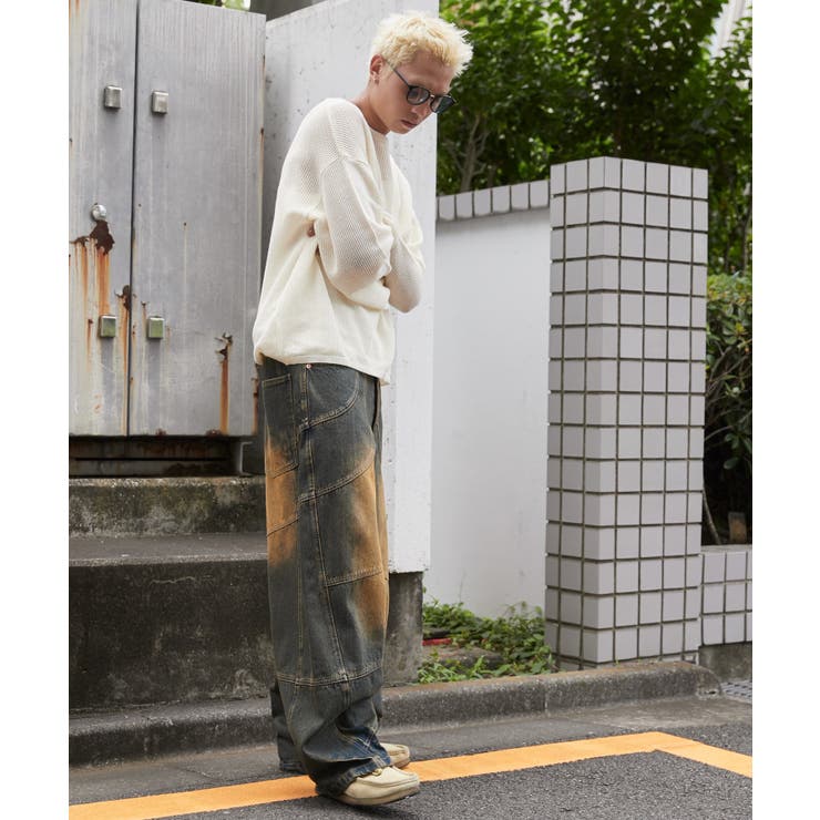 スーパービッグバレルレッグデニムパンツ[品番：WG010092095]｜WEGO