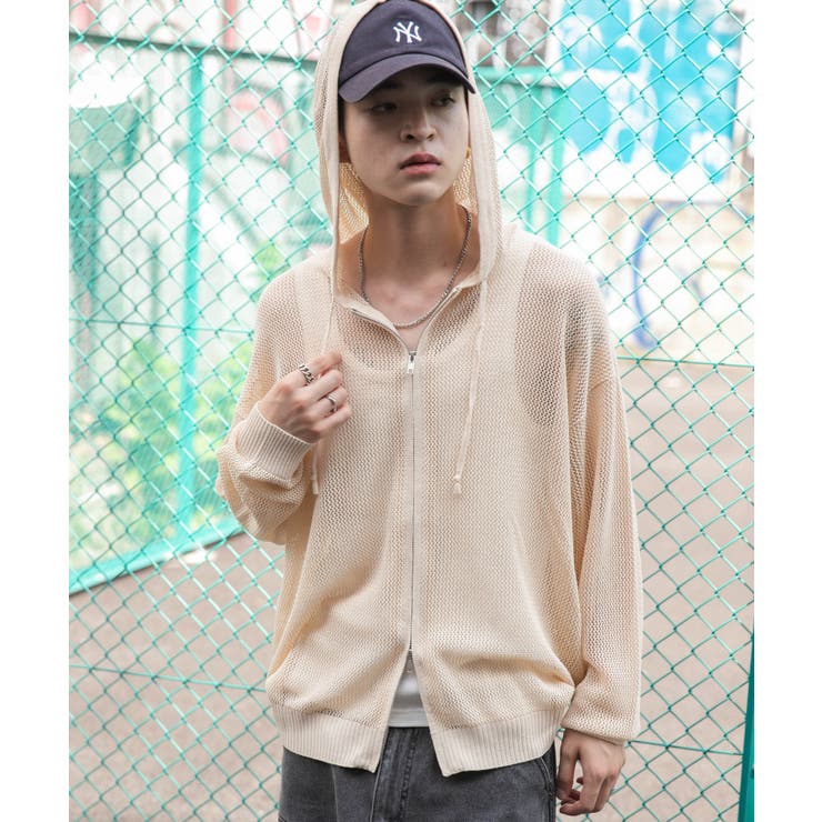 メッシュニットZIPパーカー | WEGO【MEN】 | 詳細画像1 