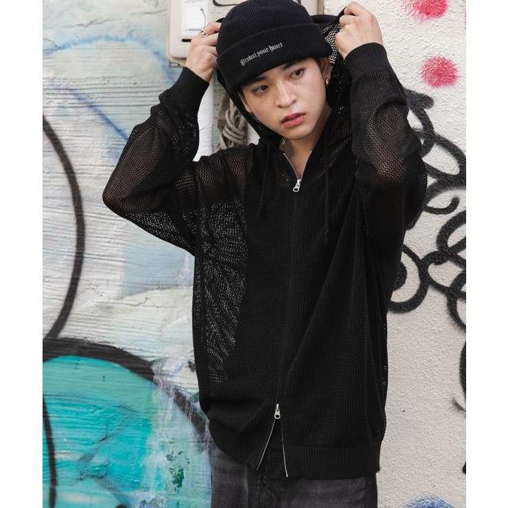メッシュニットZIPパーカー[品番：WG010092100]｜WEGO【MEN