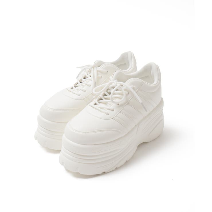 【美品】ヴィヴィアーノ 24SS 厚底 WHITE〈定価46,200円〉 厚底ボリュームダッドスニーカー[品番：WG010092075]｜WEGO
