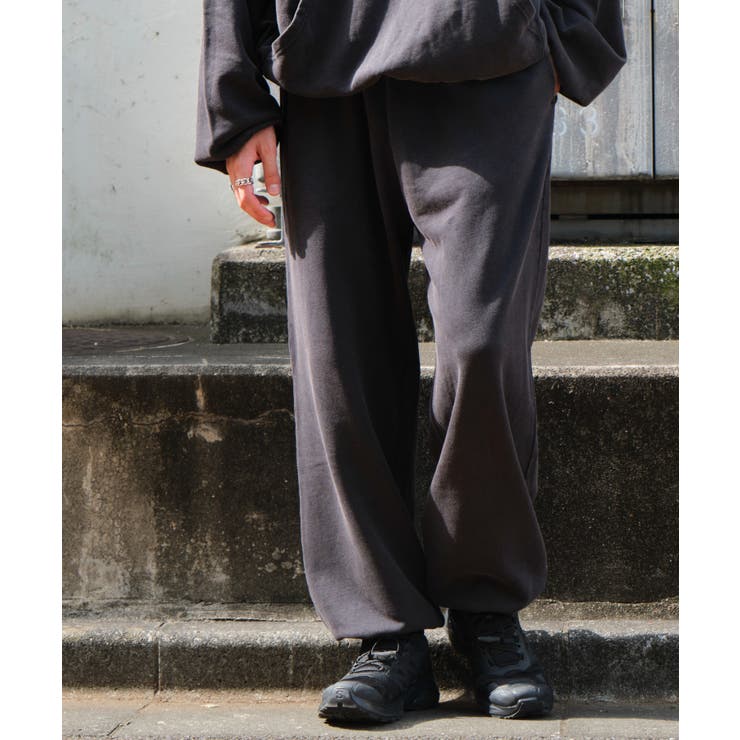 アシッドウォッシュワイドスウェットパンツ[品番:WG010092151 アシッドウォッシュワイドスウェットパンツ[品番:WG010092151