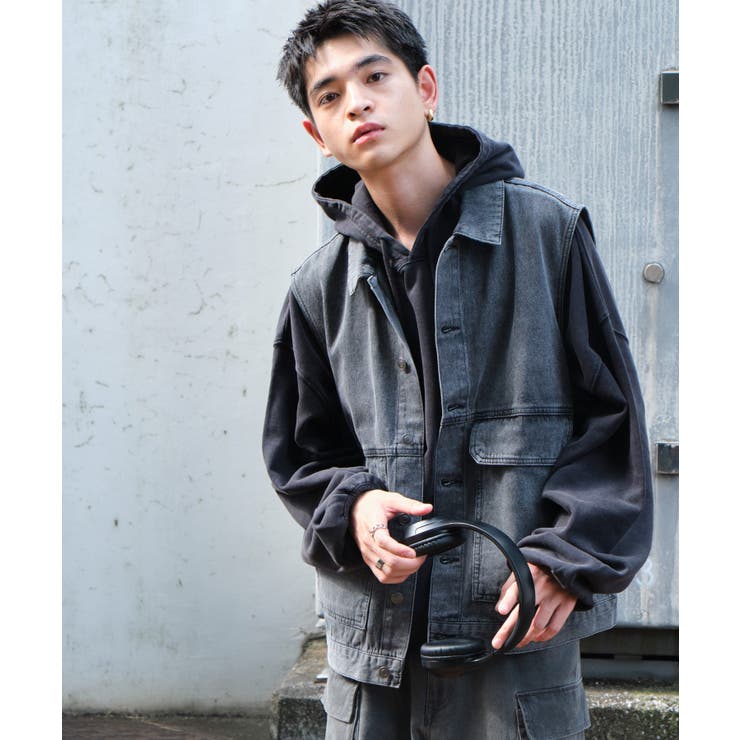 商品画像：BUGLE BOY カットオフデニムベスト – WEGO ONLINE STORE 2
