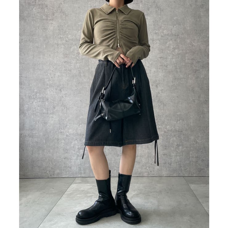 フロントギャザーWジップロンT | WEGO【WOMEN】 | 詳細画像2 