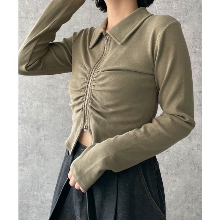 フロントギャザーWジップロンT | WEGO【WOMEN】 | 詳細画像5 